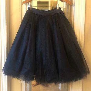 Black Tulle Knee Length Skirt Size Medium NWOT